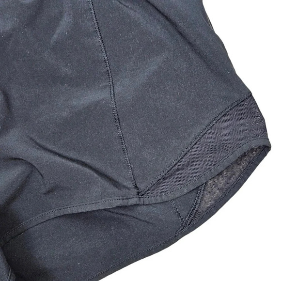 Lululemon Shorts Black Size 4 Mesh On Side Back Zip Pocket Hidden Inside Pocket - Picture 6 of 8